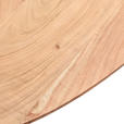 ESSTISCH Akazie massiv oval Naturfarben, Schwarz  - Schwarz/Naturfarben, Design, Holz/Metall (200/100/76cm) - Carryhome