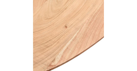 ESSTISCH Akazie massiv oval Naturfarben, Schwarz - Schwarz/Naturfarben, Design, Holz/Metall (200/100/76cm) - Carryhome