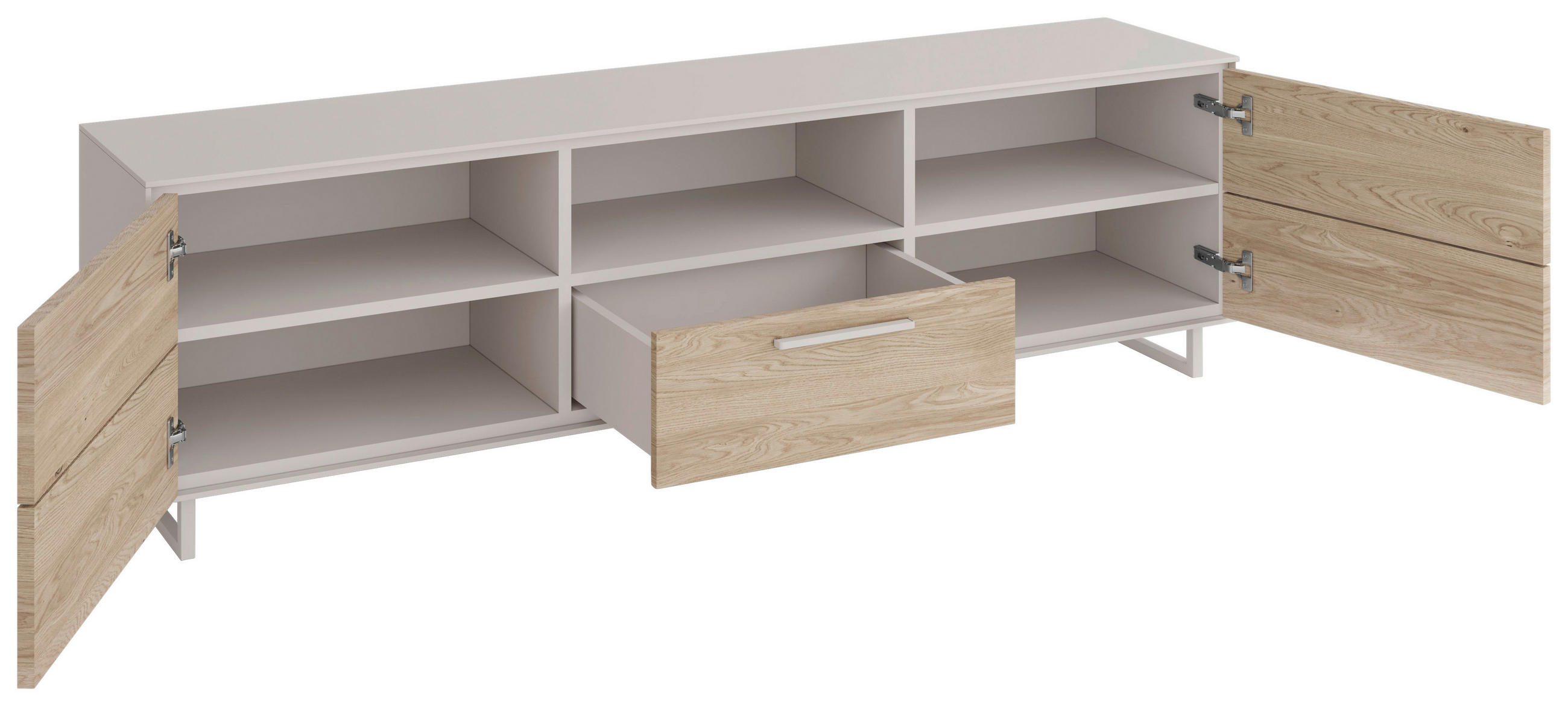 LOWBOARD 185/53/45 cm  - Kaschmir/Eiche Bianco, Design, Holz/Holzwerkstoff (185/53/45cm) - Livetastic
