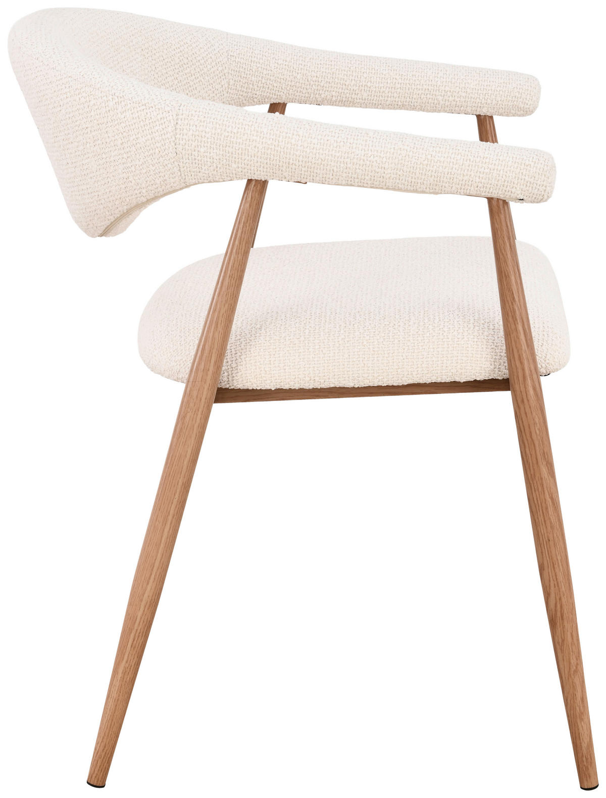 ARMLEHNSTUHL  Stoffauswahl Bouclé  Eichefarben, Creme  - Eichefarben/Creme, Design, Textil/Metall (58/78/60cm) - Lomoco
