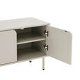 LOWBOARD  in 160/55/40 cm  - Seidengrau, Design, Holzwerkstoff/Metall (160/55/40cm) - Xora