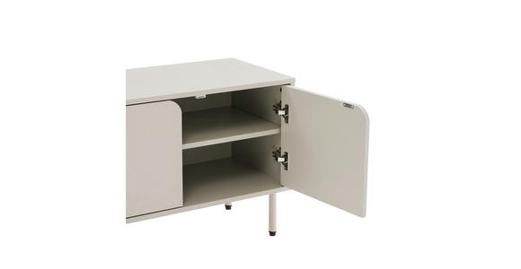 LOWBOARD  in 160/55/40 cm  - Seidengrau, Design, Holzwerkstoff/Metall (160/55/40cm) - Xora