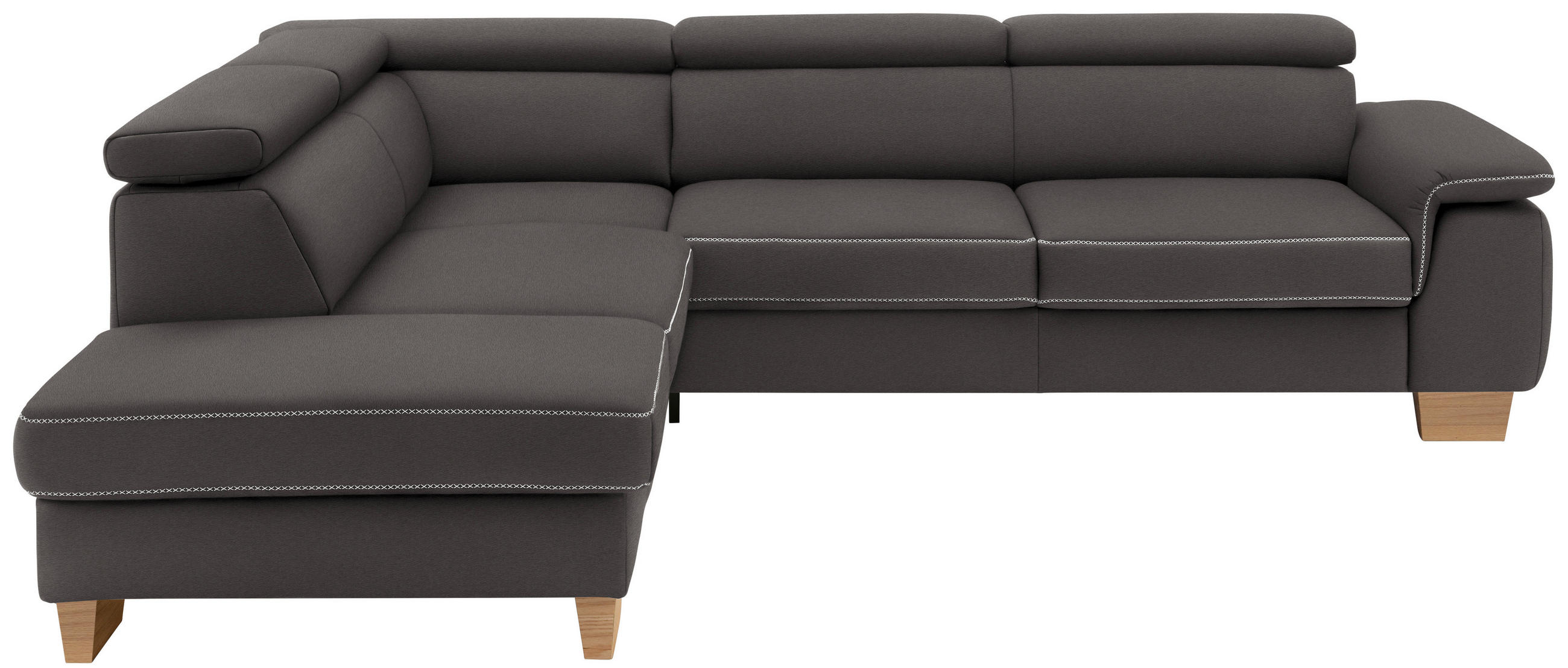 ECKSOFA  in Mikrofaser Anthrazit  226/273 cm  - Eichefarben/Anthrazit, LIFESTYLE, Holz/Textil (226/273cm) - Beldomo System