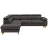 ECKSOFA  in Mikrofaser Anthrazit  226/273 cm  - Eichefarben/Anthrazit, LIFESTYLE, Holz/Textil (226/273cm) - Beldomo System
