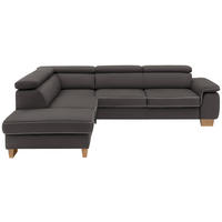 ECKSOFA  in Mikrofaser Anthrazit  226/273 cm  - Eichefarben/Anthrazit, LIFESTYLE, Holz/Textil (226/273cm) - Beldomo System