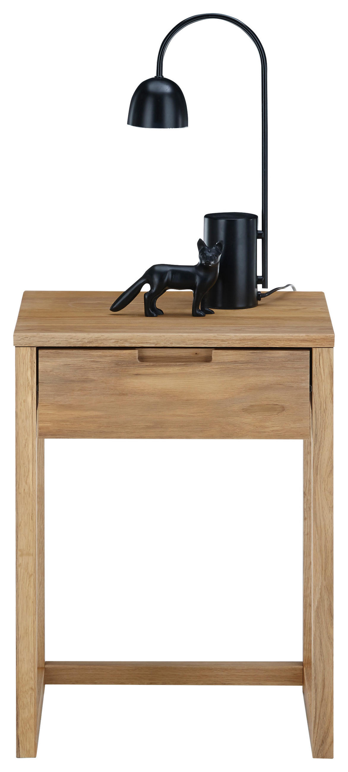 NACHTSCHRANK 45/60/40 cm Eiche massiv  - Eichefarben, Basics, Holz (45/60/40cm)