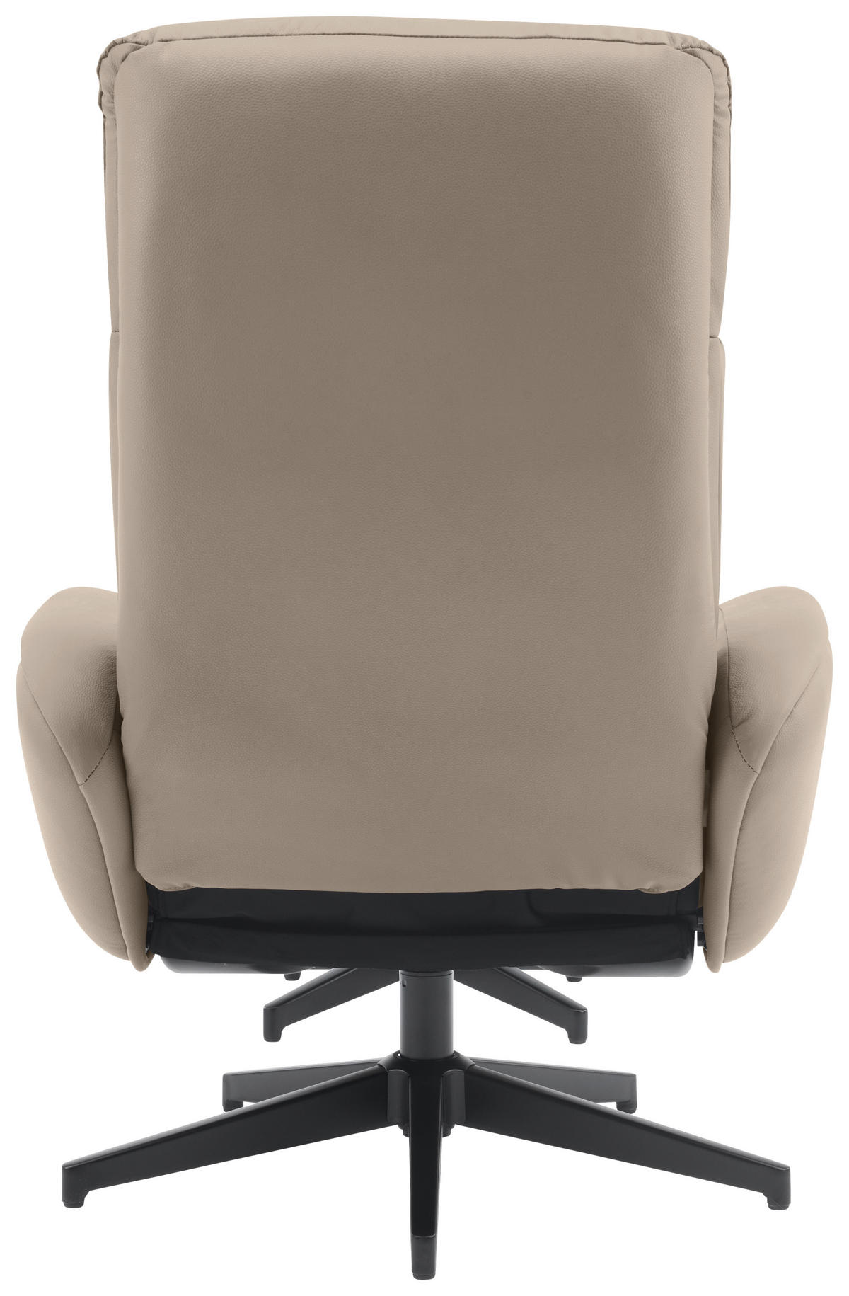 RELAXAČNÍ KŘESLO S TABURETEM, textil, kůže, šedohnědá - černá/šedohnědá, Design, kov/textil (77/107/75cm) - Livetastic