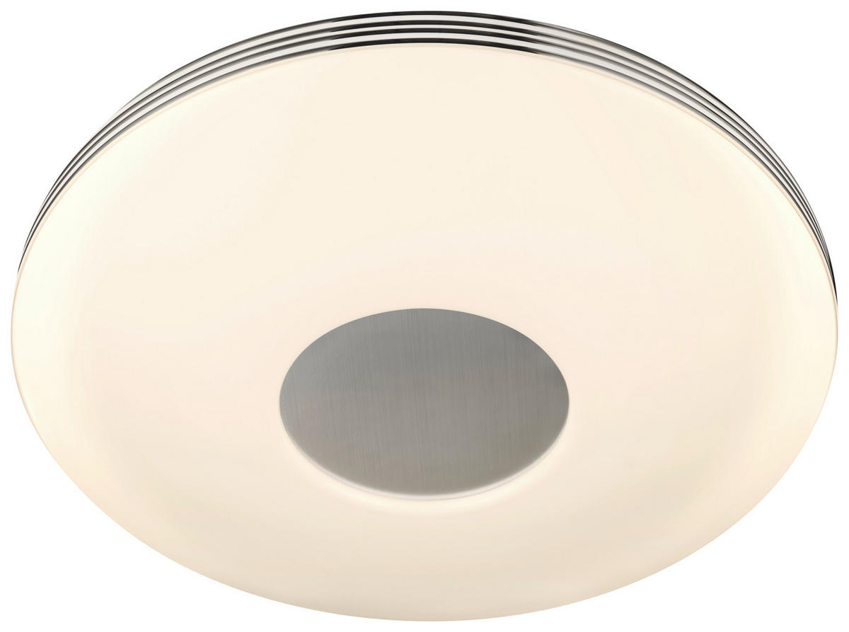 PLAFONIERĂ CU LED - alb/culoare crom, Basics, plastic/metal (34/10cm) - Novel