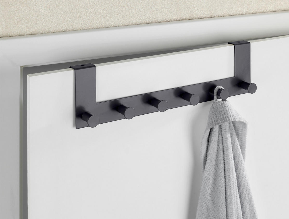 TÜRGARDEROBE  in Schwarz  - Schwarz, Basics, Metall (39/11/5,5cm) - Schöner Wohnen