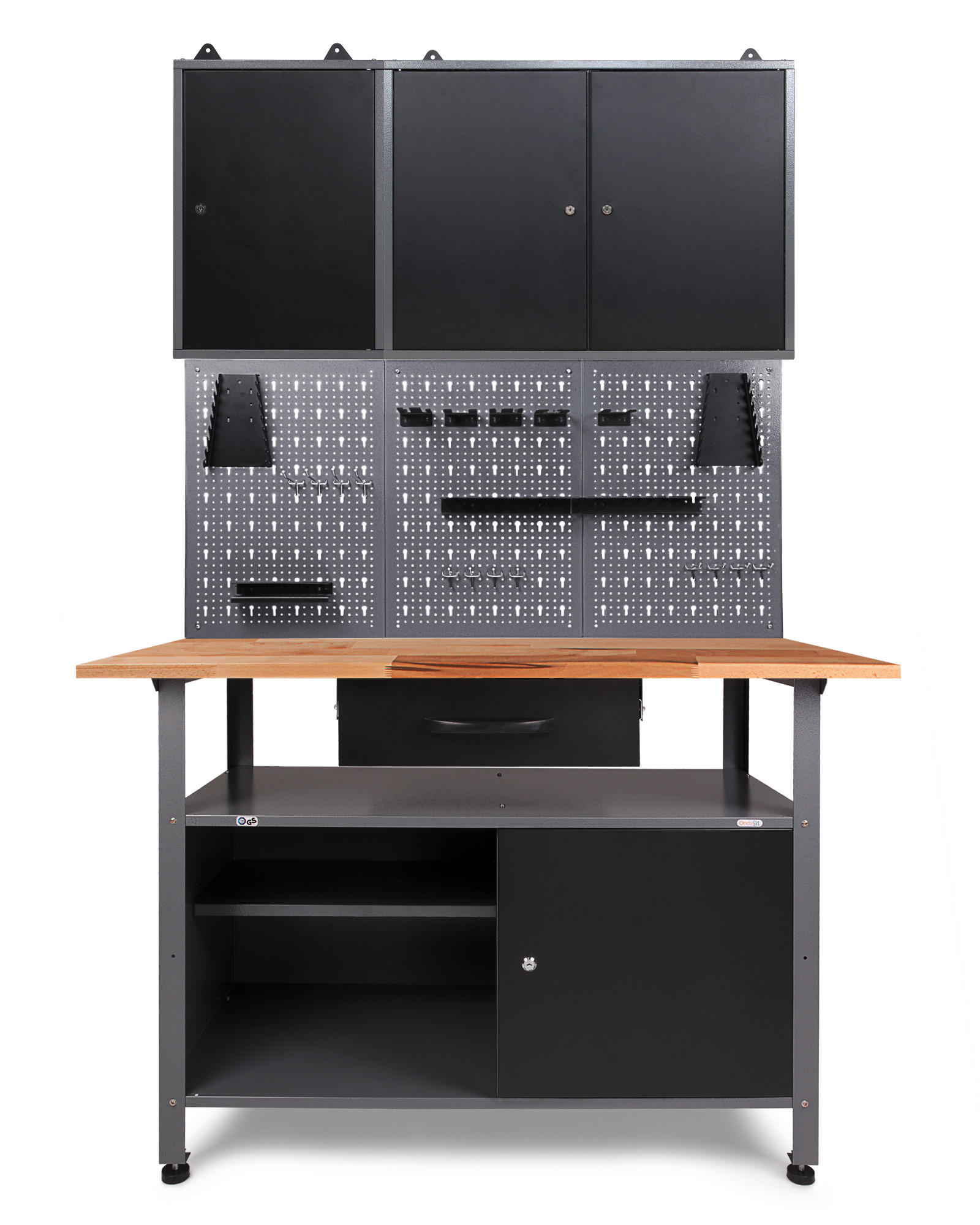 Werkbank-set Klaus Echtholz/stahl B: 120 Cm