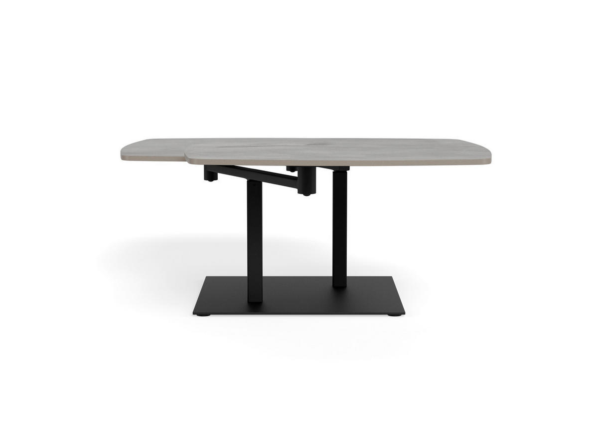 COUCHTISCH CARBALLO 122/70/40 cm rechteckig Grau, Schwarz  - Schwarz/Grau, Design, Keramik/Metall (122/70/40cm) - MID.YOU