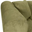 ECKSOFA Hellgrün Cord Zierkissen, Rücken echt  - Schwarz/Hellgrün, KONVENTIONELL, Kunststoff/Textil (250/162cm) - Carryhome