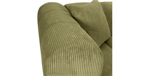 ECKSOFA Hellgrün Cord Zierkissen, Rücken echt  - Schwarz/Hellgrün, KONVENTIONELL, Kunststoff/Textil (250/162cm) - Carryhome