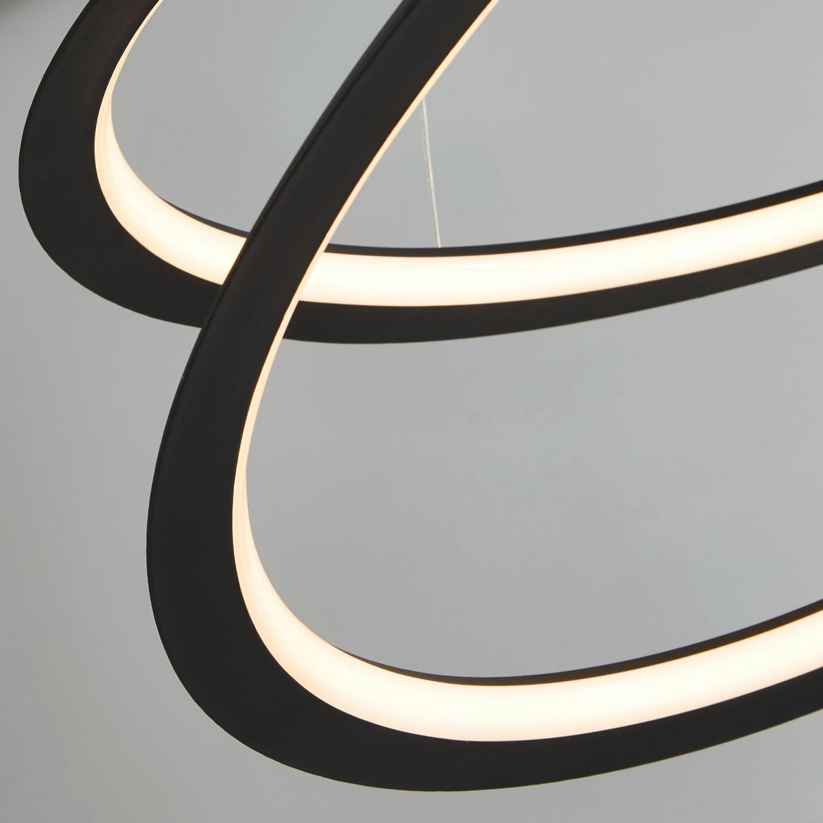 LED SVJETILJKA VISEĆA     60/19/61 cm   Swirl  - crna, Design, metal/plastika (60/19/61cm)
