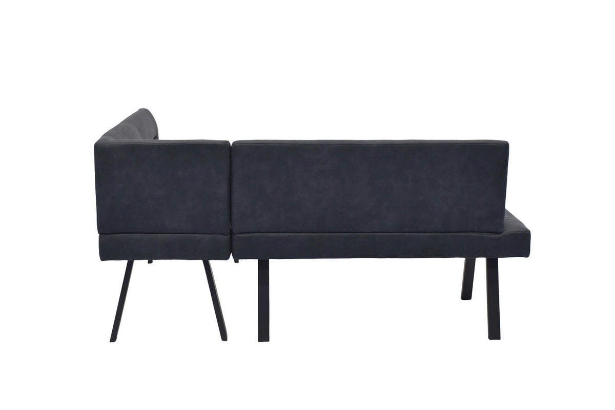 ECKBANK Metall, Textil Anthrazit  - Anthrazit/Schwarz, Modern, Textil/Metall (128/181cm) - MID.YOU