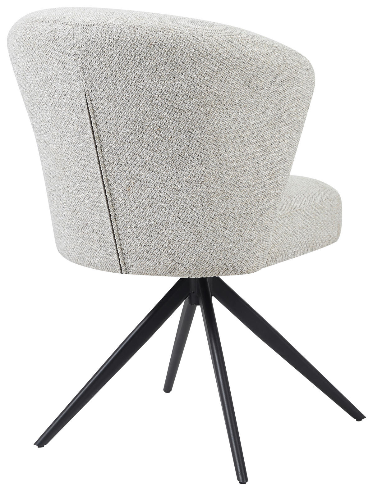 STUHL - Beige/Schwarz, Design, Textil/Metall (64/89/58cm) - Stylife