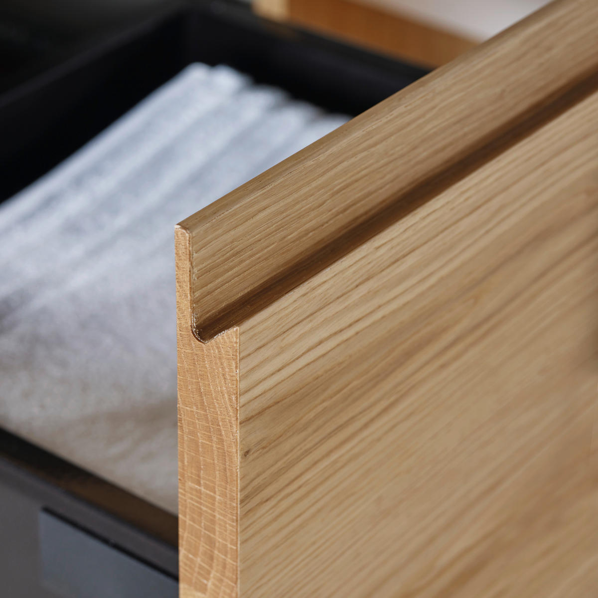 BADEZIMMER  in 105 cm  - Eichefarben, Design, Glas/Holz (105cm) - Novel