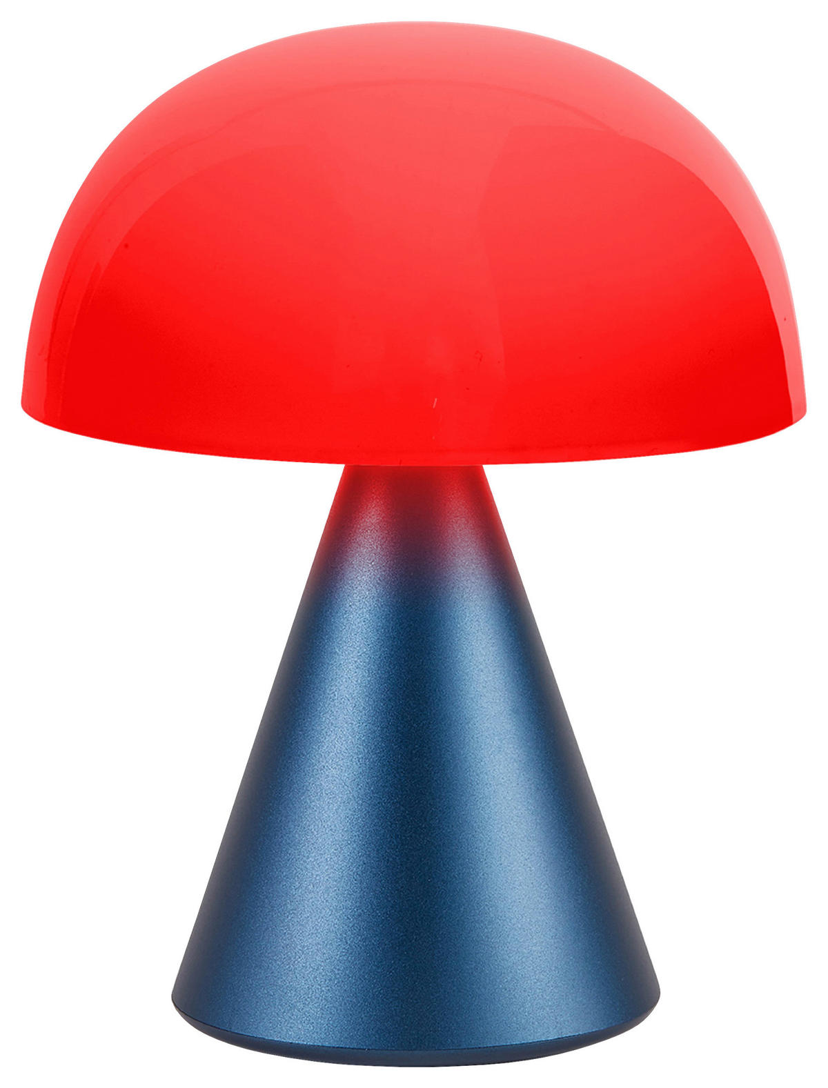 AKKU-TISCHLEUCHTE 14/17/14 cm   - Dunkelblau, Design, Kunststoff/Metall (14/17/14cm)
