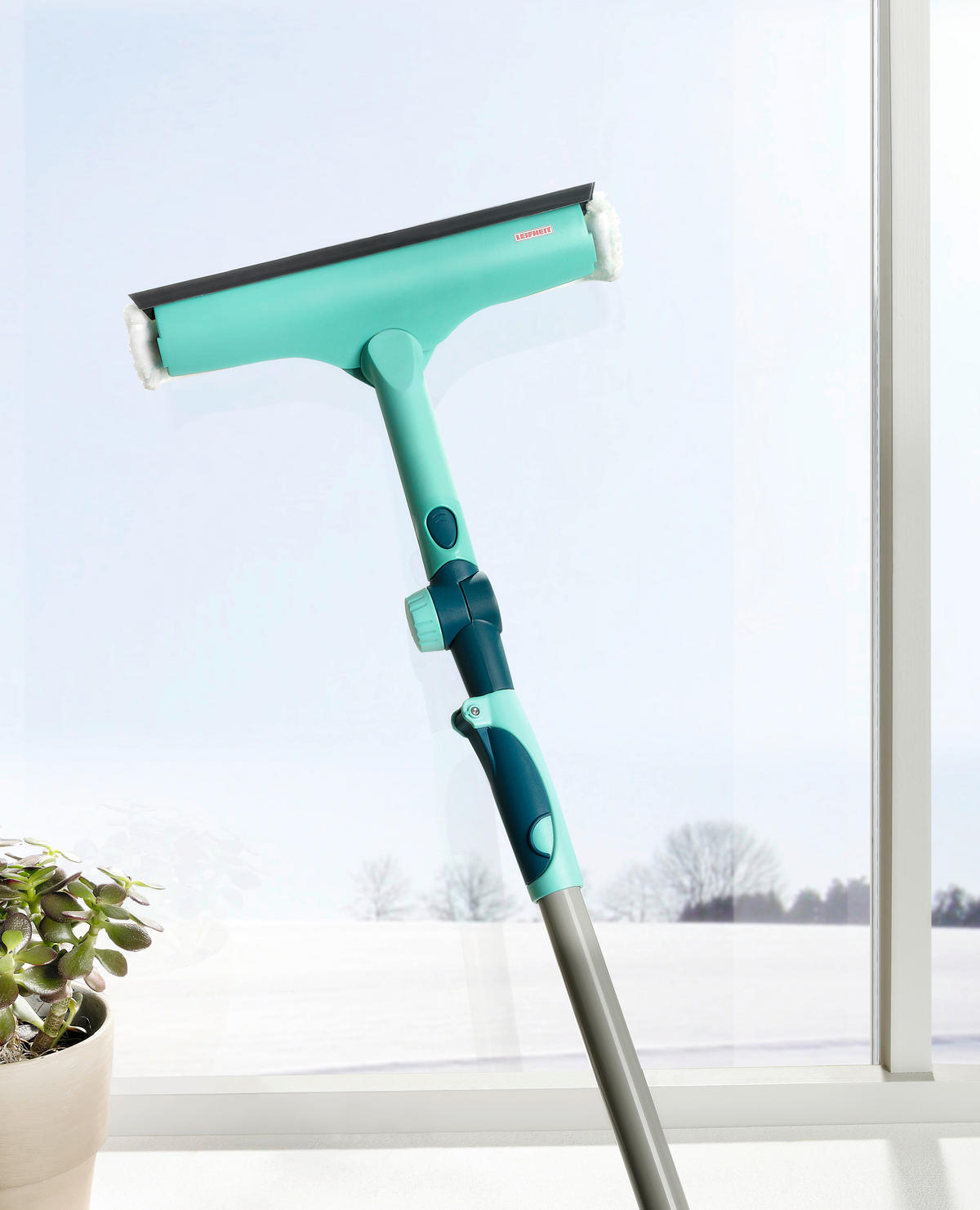 FENSTERWISCHER CLEANER L TELESCOPE 200  - Türkis, Basics, Kunststoff (32/130-210cm) - Leifheit