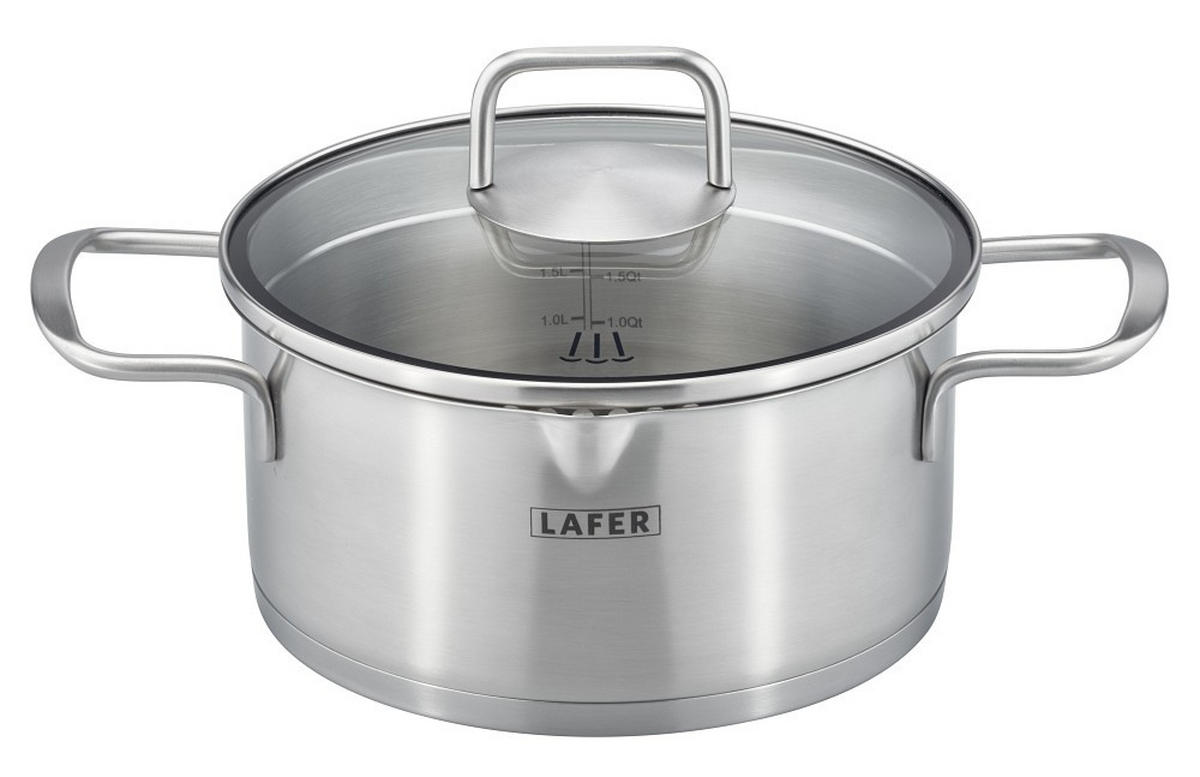 KOCHTOPFSET Lafer 5-teilig  - Basics, Metall - Johann Lafer