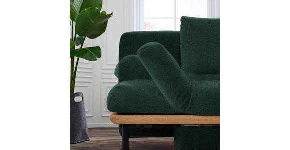 SCHLAFSOFA in Chenille Grün - Schwarz/Grün, MODERN, Holz/Textil (212/89/102cm) - Dieter Knoll