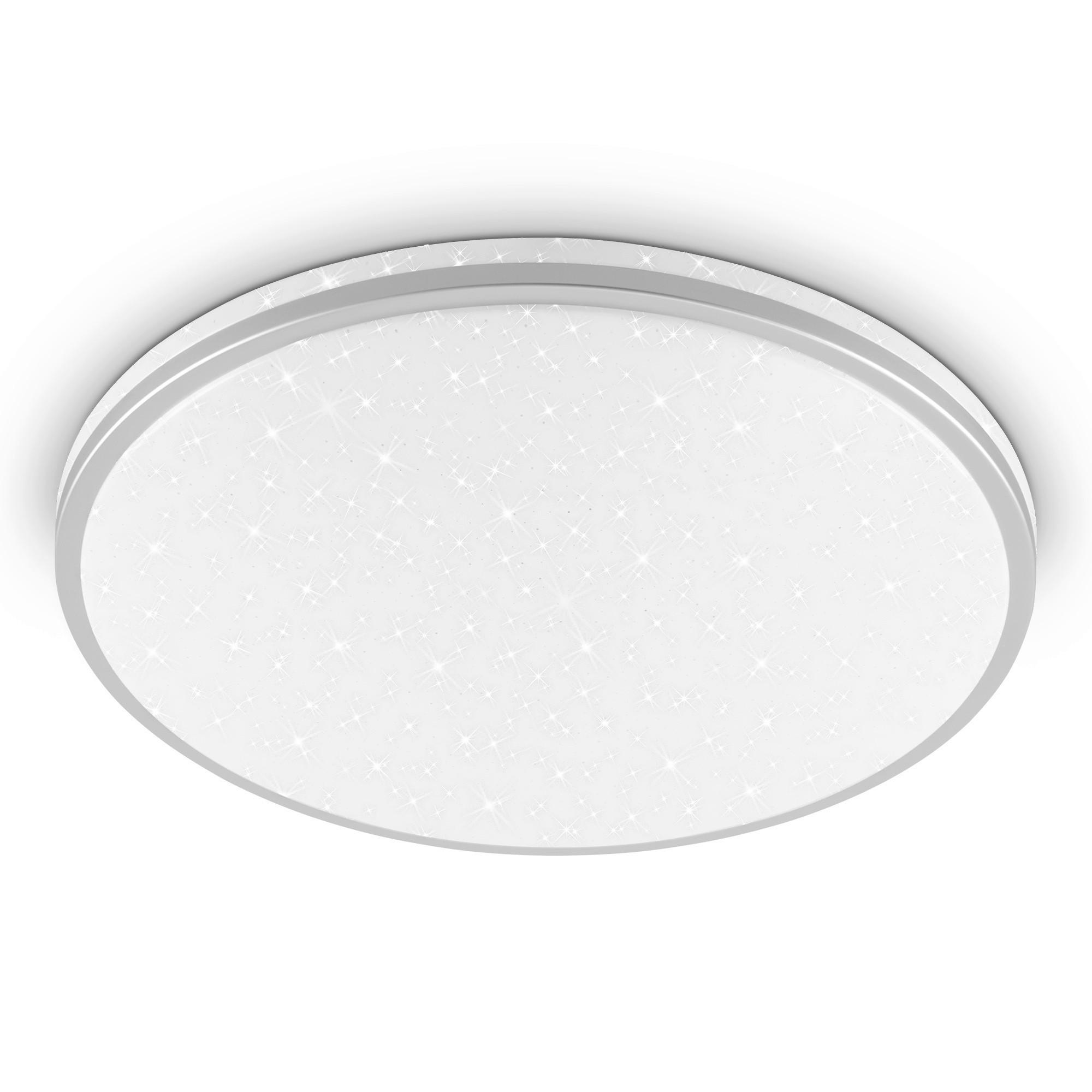 STROPNA LED-SVETILKA   //4000 K// - barve kroma/bela, Basics, umetna masa (33/6cm)