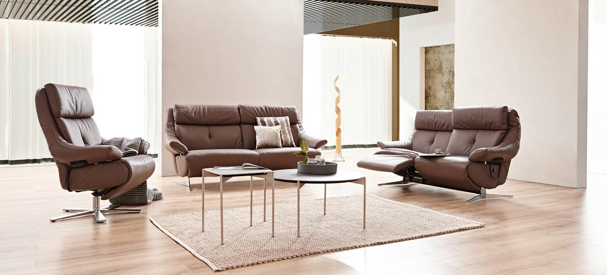 BEISTELLTISCH in Metall, Keramik 43/43/49 cm  - Edelstahlfarben/Grau, Design, Keramik/Metall (43/43/49cm) - Venjakob