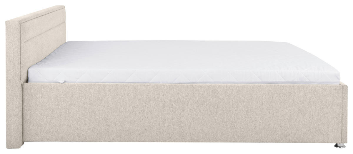 POLSTERBETT Bettkasten, Lattenrost, Matratze Naturfarben 160/200 cm  - Naturfarben, MODERN, Holz/Kunststoff (160/200cm) - MID.YOU