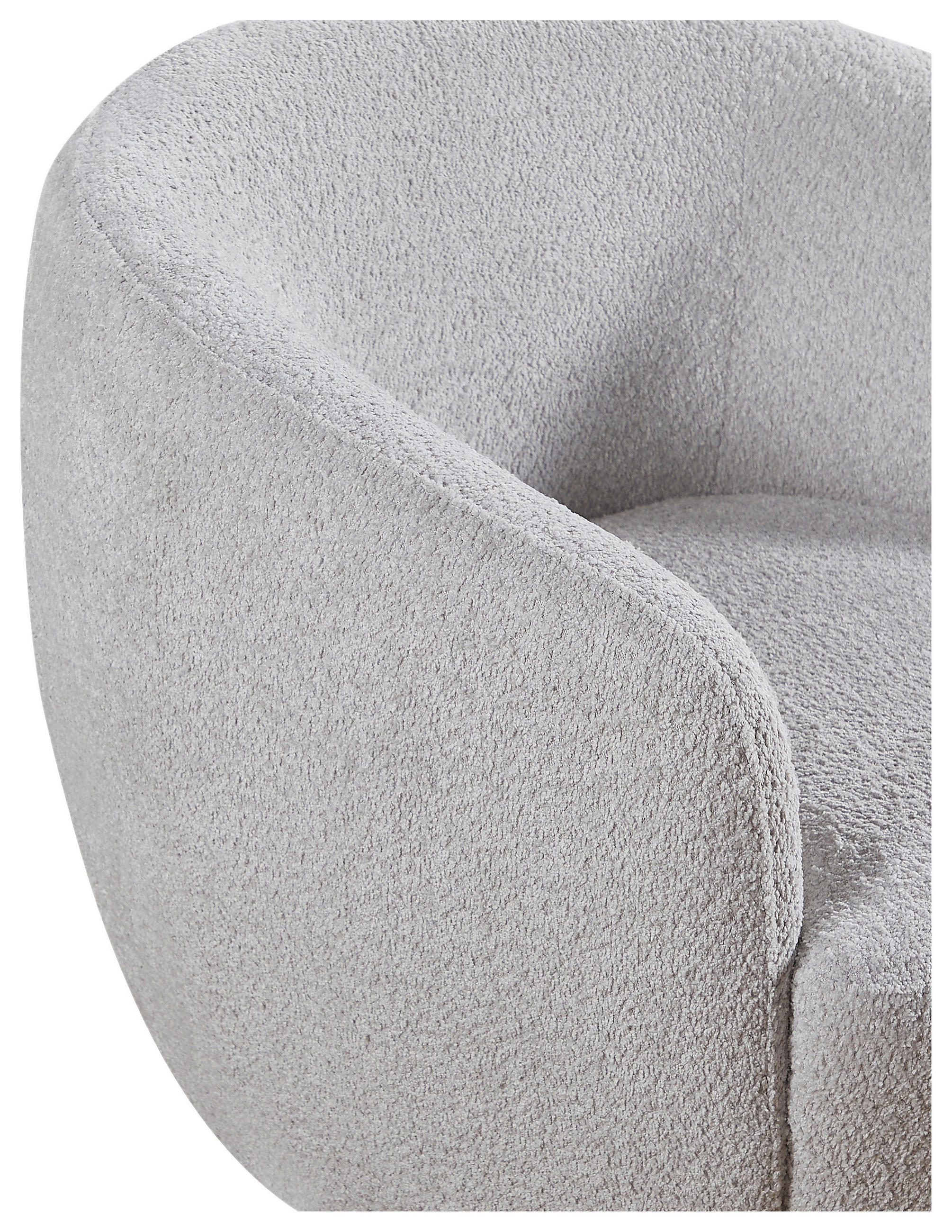 SESSEL Bouclé Grau    - Schwarz/Grau, Design, Textil/Metall (84/73/84cm) - Carryhome