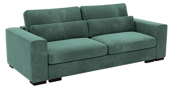 SCHLAFSOFA in Flachgewebe Petrol  - Petrol/Schwarz, KONVENTIONELL, Kunststoff/Textil (236/78/114cm) - Carryhome