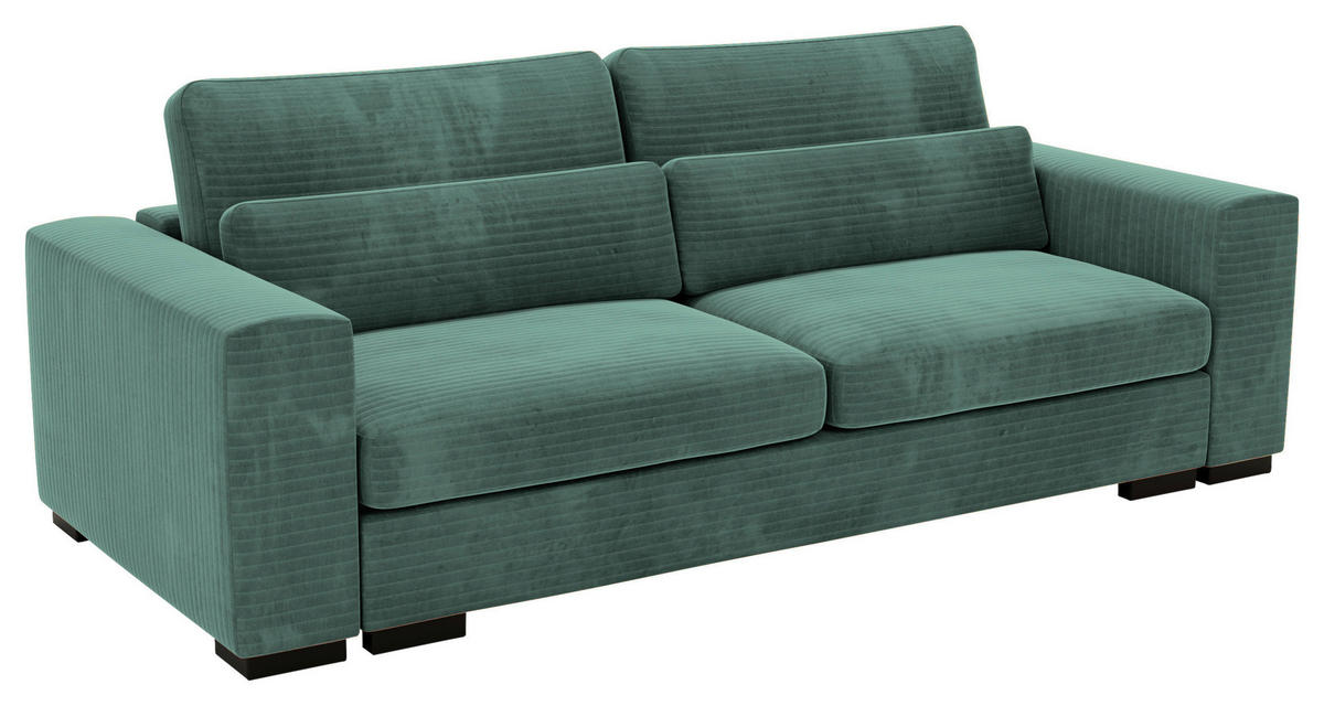 SCHLAFSOFA in Flachgewebe Petrol  - Petrol/Schwarz, Konventionell, Kunststoff/Textil (236/78/114cm) - Carryhome