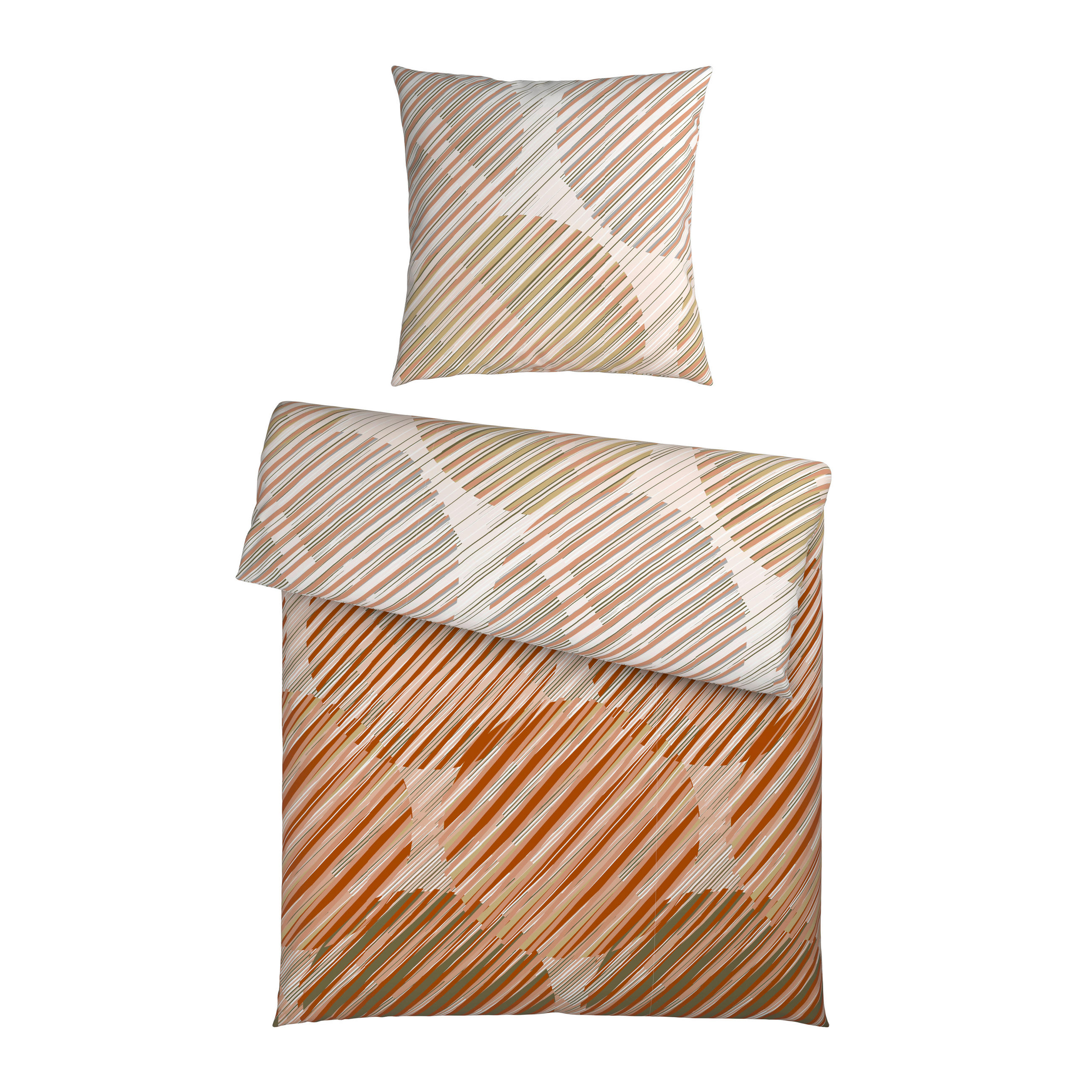 BETTWÄSCHE Renforcé 155/220 cm  - Orange, Textil (155/220cm) - Novel