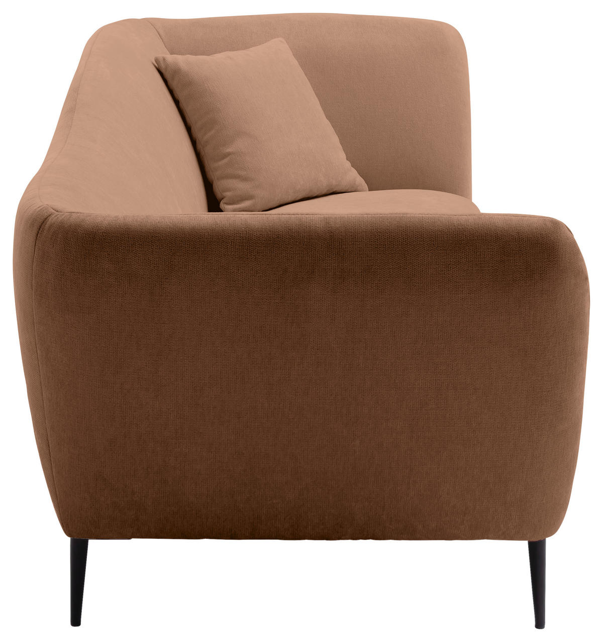 RÉCAMIERE Braun Chenille Zierkissen, Rücken echt  - Schwarz/Braun, KONVENTIONELL, Textil/Metall (224/70/97cm) - Hom`in