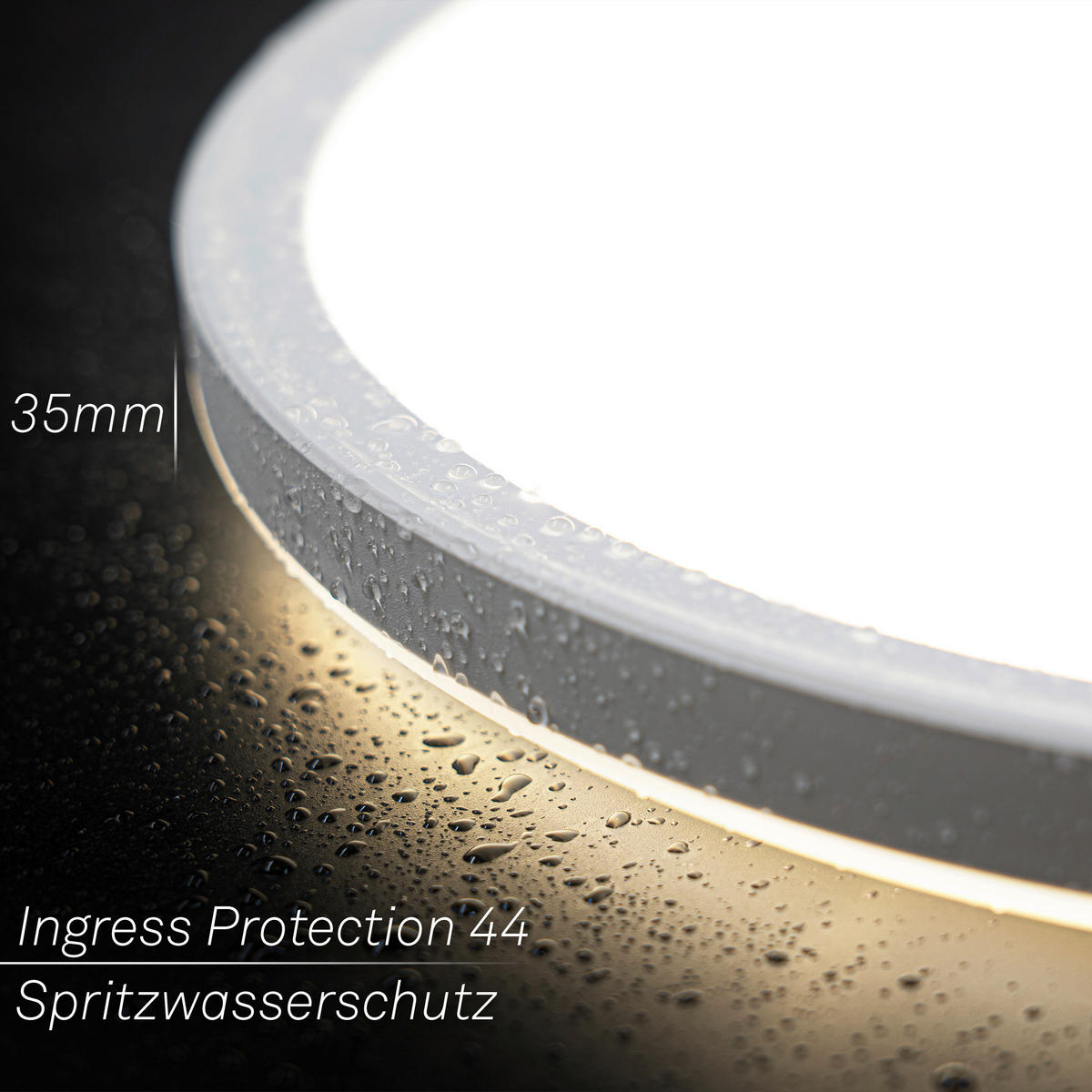 FÜRDŐSZ. LED MENNYEZETI LÁMPA - fehér, Basics, műanyag (42/2,5cm)