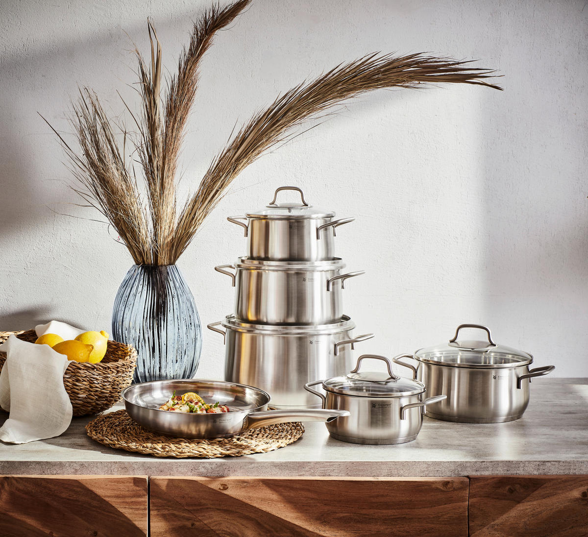 KOCHTOPFSET Brilliant 6-teilig  - Klar/Edelstahlfarben, Design, Glas/Metall - WMF