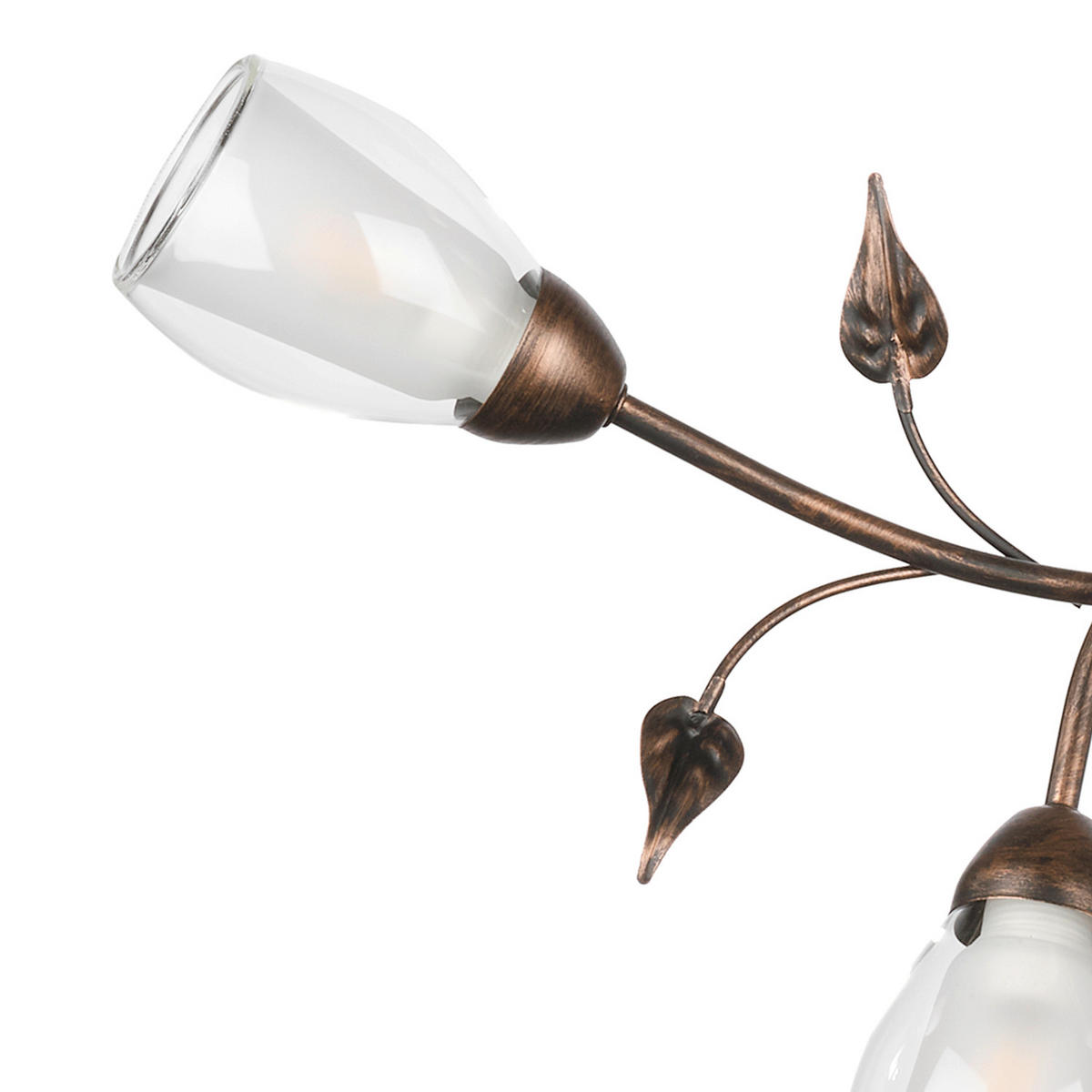 DECKENLEUCHTE    90/50/20 cm  - Cognac, KONVENTIONELL, Glas/Metall (90/50/20cm)