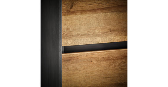 BADEZIMMER  in 91 cm  - Eichefarben/Dunkelgrau, KONVENTIONELL, Glas/Keramik (91cm) - Dieter Knoll