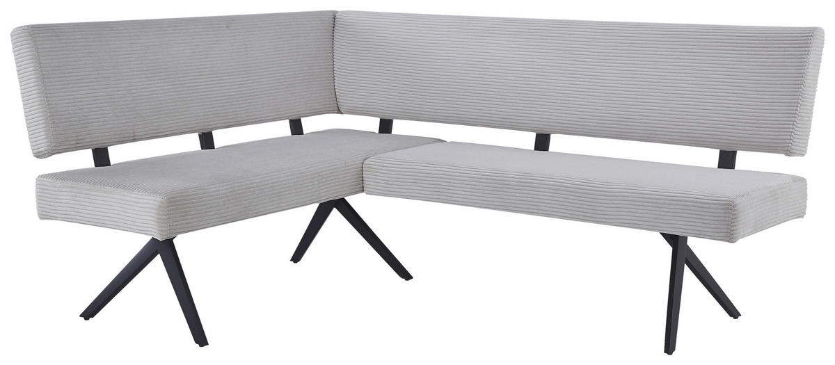 ECKBANK  in Beige  - Beige/Schwarz, KONVENTIONELL, Textil/Metall (190/150cm) - MID.YOU