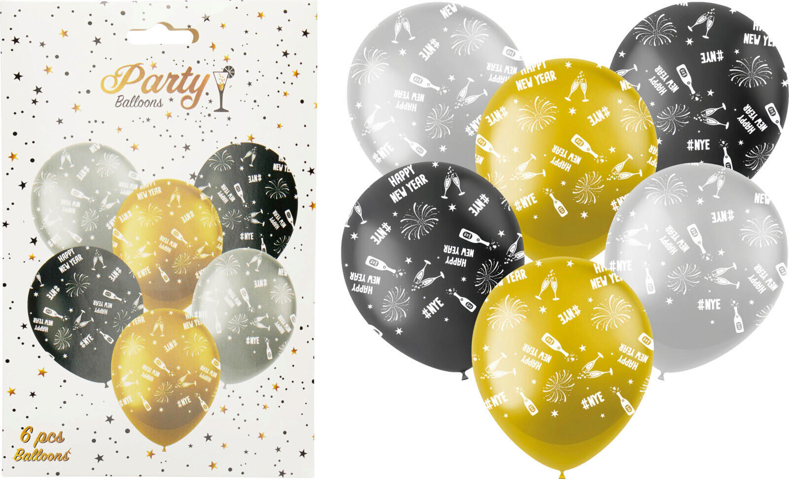 LUFTBALLON  - Goldfarben/Hellgrau, Basics, Kunststoff (14/5/20cm)