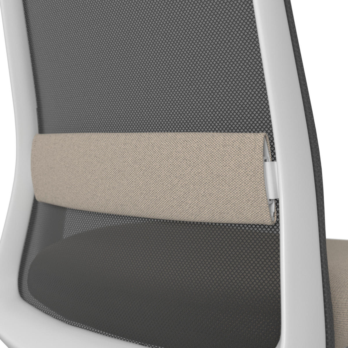 DREHSTUHL Schwarz, Weiß, Beige  - Beige/Schwarz, MODERN, Kunststoff/Textil (70/103-115/70cm)