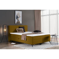 BOXBETT 180/200 cm  in Goldfarben  - Goldfarben/Schwarz, Design, Holz/Holzwerkstoff (180/200cm) - Xora