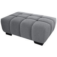 HOCKER in Textil Grau  - Schwarz/Grau, KONVENTIONELL, Textil/Metall (106/40/72cm) - Hom`in