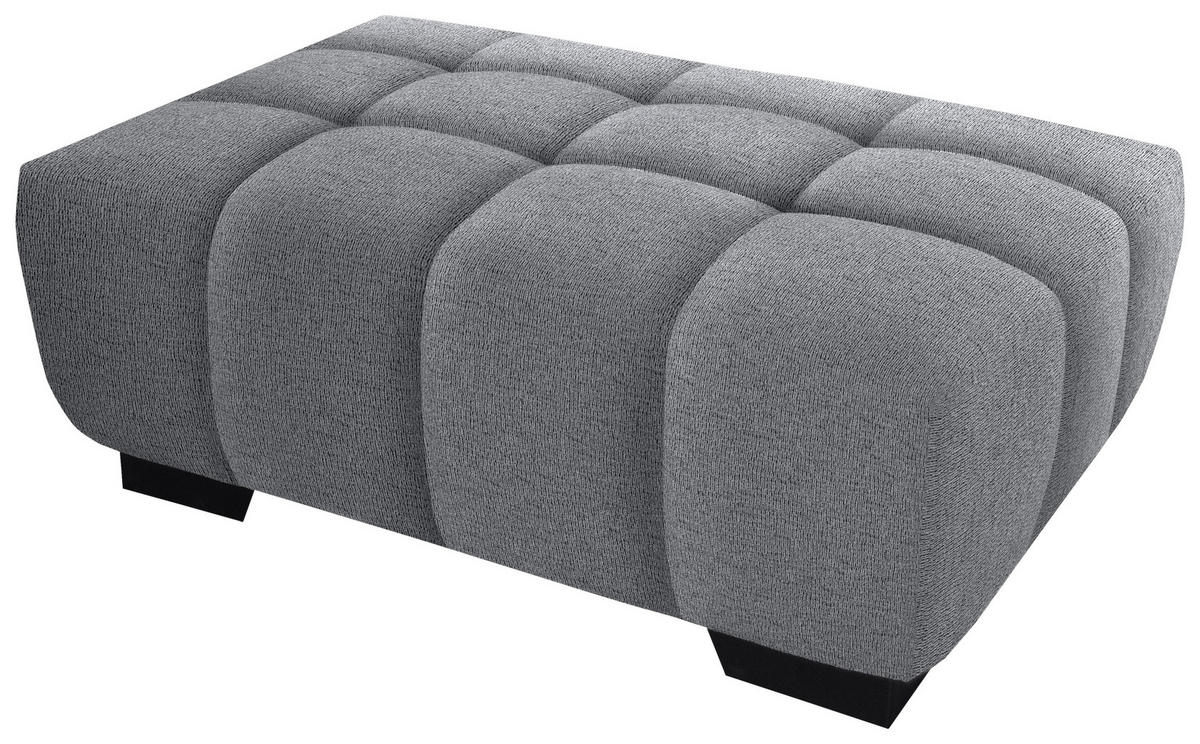 HOCKER in Textil Grau  - Schwarz/Grau, KONVENTIONELL, Textil/Metall (106/40/72cm) - Hom`in