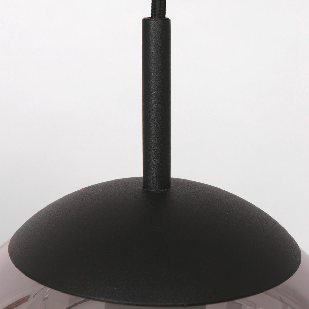 PENDELLEUCHTE Bollique 120/25/160 cm   - Schwarz, KONVENTIONELL, Glas/Metall (120/25/160cm)