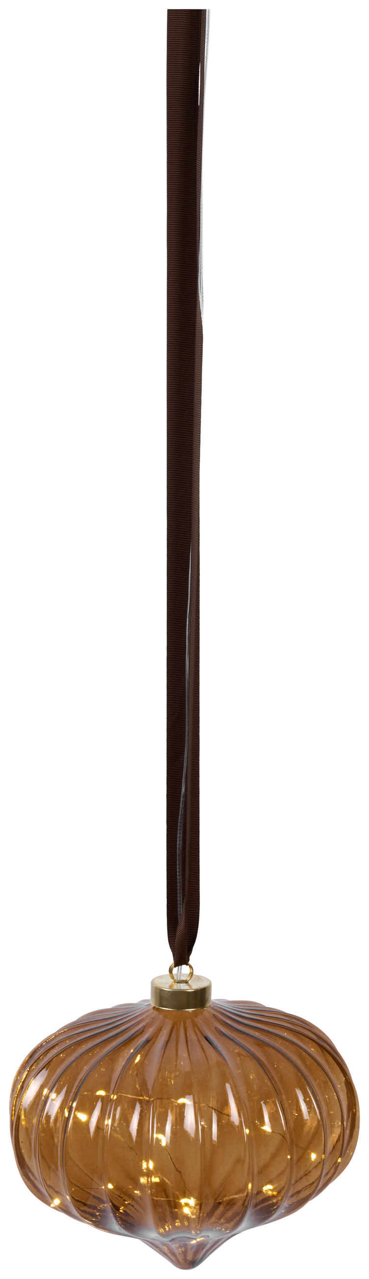 FÜGGŐDÍSZ - barna, Trend, Üveg (20/21cm) - Ambia Home