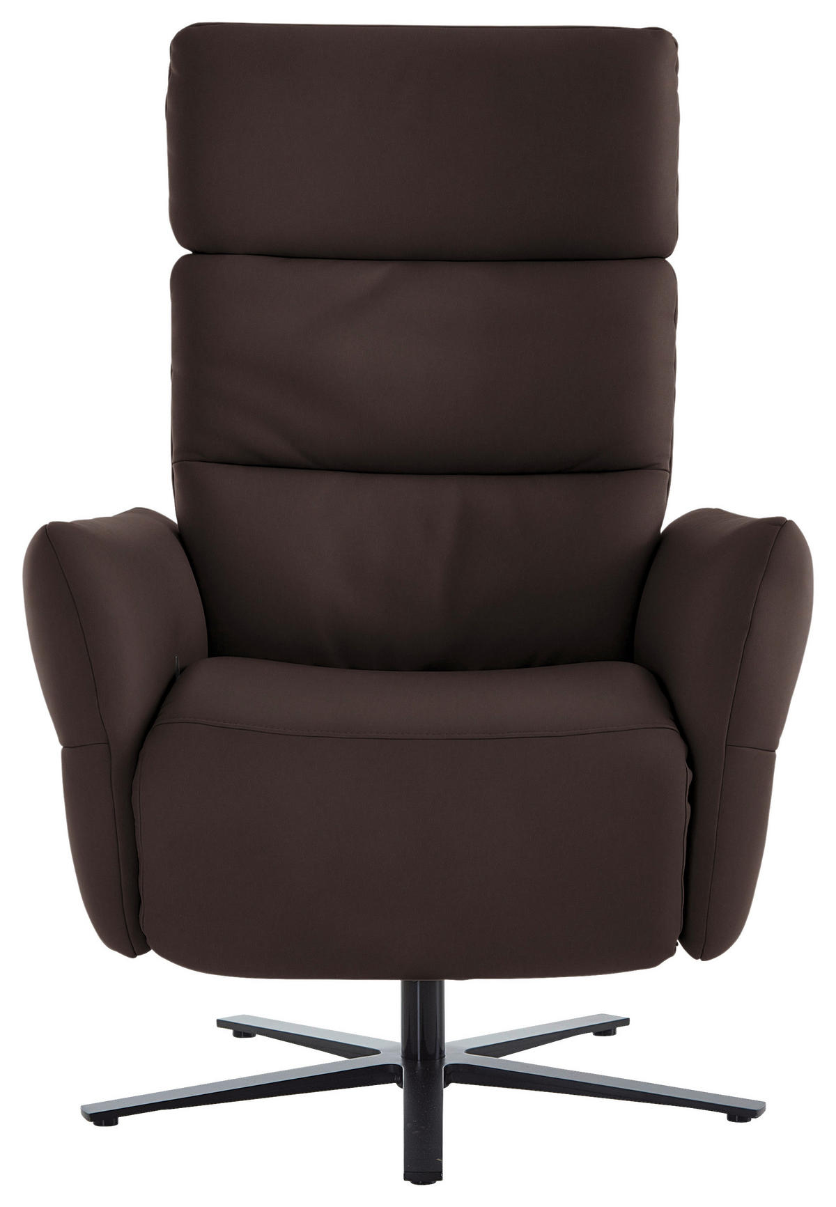RELAXSESSEL in Leder Dunkelbraun  - Dunkelbraun/Schwarz, Design, Leder/Metall (82/119/85cm) - Dieter Knoll