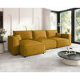 ECKSOFA Senfgelb Webstoff Zierkissen, Rückenkissen, Rücken echt  - Senfgelb/Schwarz, MODERN, Kunststoff/Textil (153/350cm) - Xora
