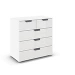 KOMMODE  in 80/81/42 cm  - Dunkelgrau/Weiß, Design, Glas/Holzwerkstoff (80/81/42cm) - Carryhome