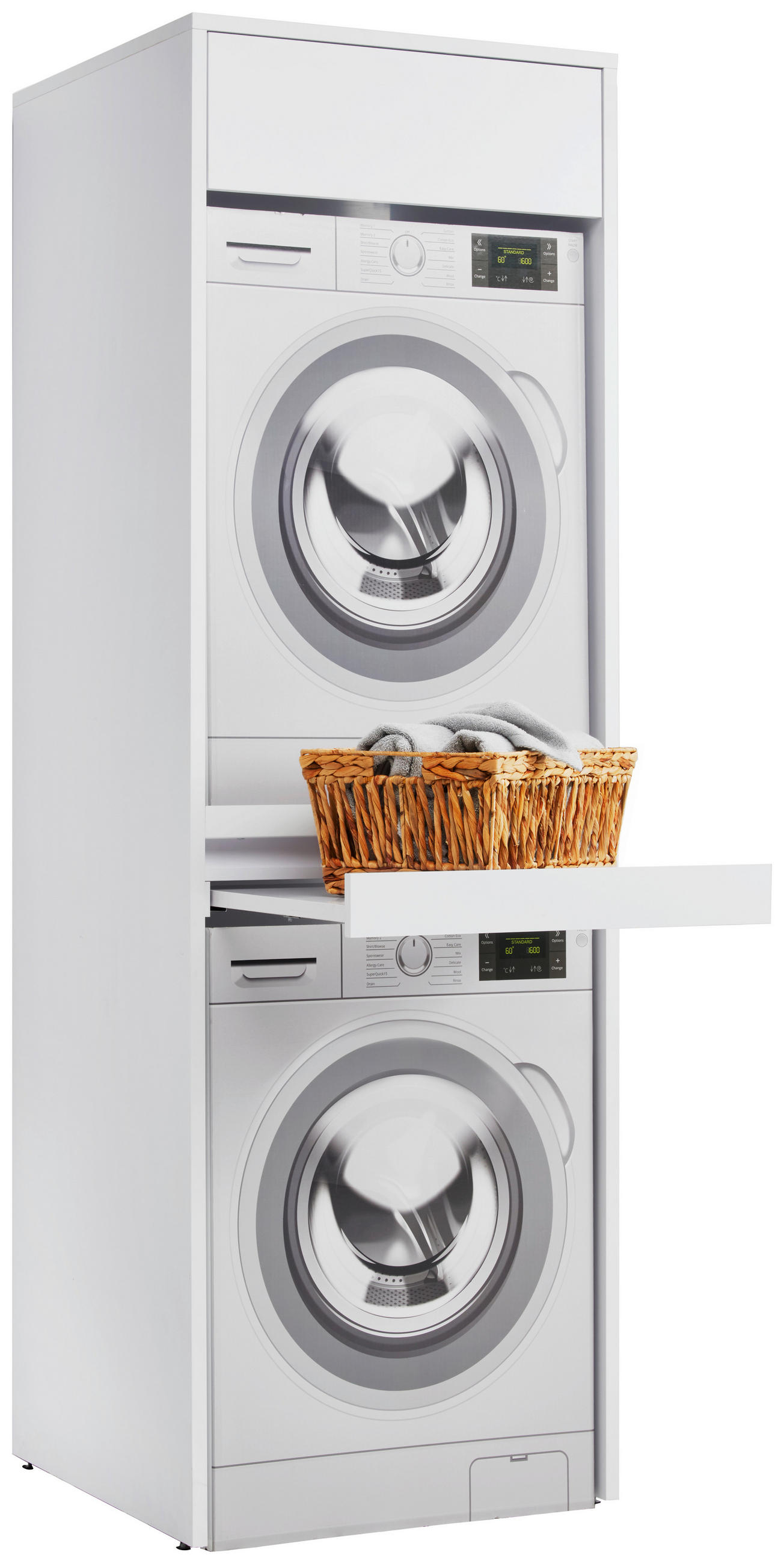 WASCHMASCHINENSCHRANK 67,5/210/67,5 cm  in Weiß  - Weiß, Basics, Holzwerkstoff (67,5/210/67,5cm) - Xora