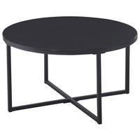 COUCHTISCH in Metall, Glas 80/80/45 cm  - Schwarz, Design, Glas/Metall (80/80/45cm) - Carryhome